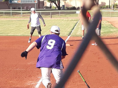Senior softball game